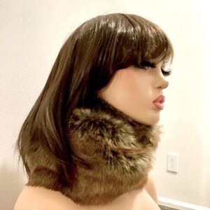 Restoration Hardware Mink Luxe Vegan Fur Scarf